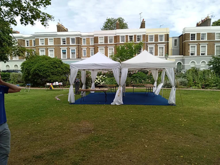 marquee hire setup